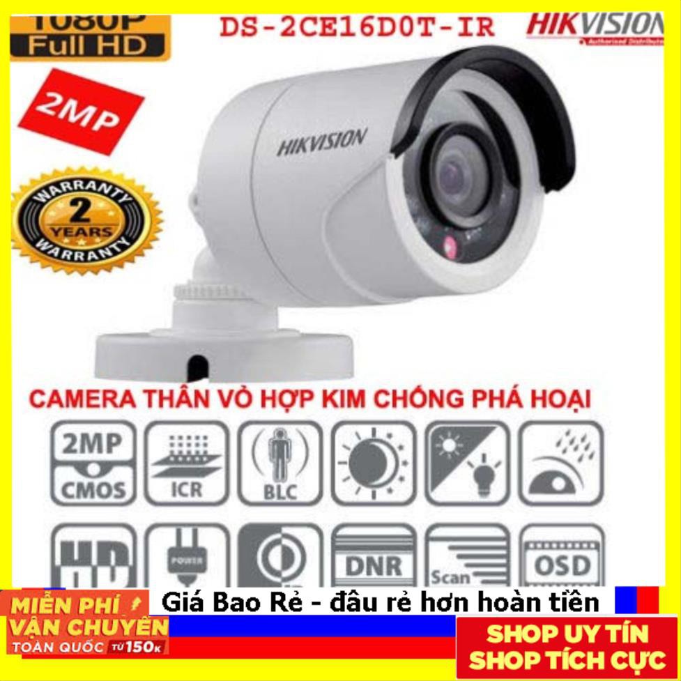 ||Rẻ Nhất VN|| Camera Hikvision DS-2CE16D0T-IR Full HD1080P IR (vỏ kim loại)