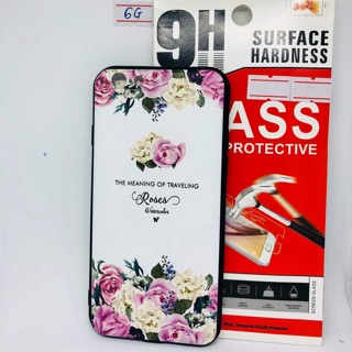 Ốp lưng thời trang in hình tặng kính cường lực cho iphone 6/6s