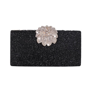 Túi dự tiệc khoá hoa đính đá - túi clutch đi tiệc thanh lịch