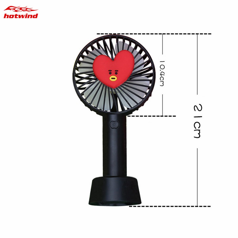Quạt mini cầm tay họa tiết dễ thương nhỏ gọn tiện lợi
