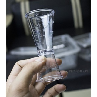 DỤNG CỤ PHA CHẾ,  ZIGGER NHỰA 2 ĐẦU 20CC VÀ 40CC