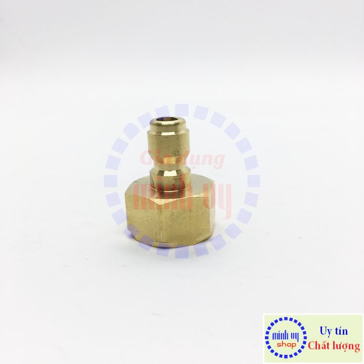 Khớp ĐỰC đồng nối nhanh 1/4&quot; - ren trong 22mm