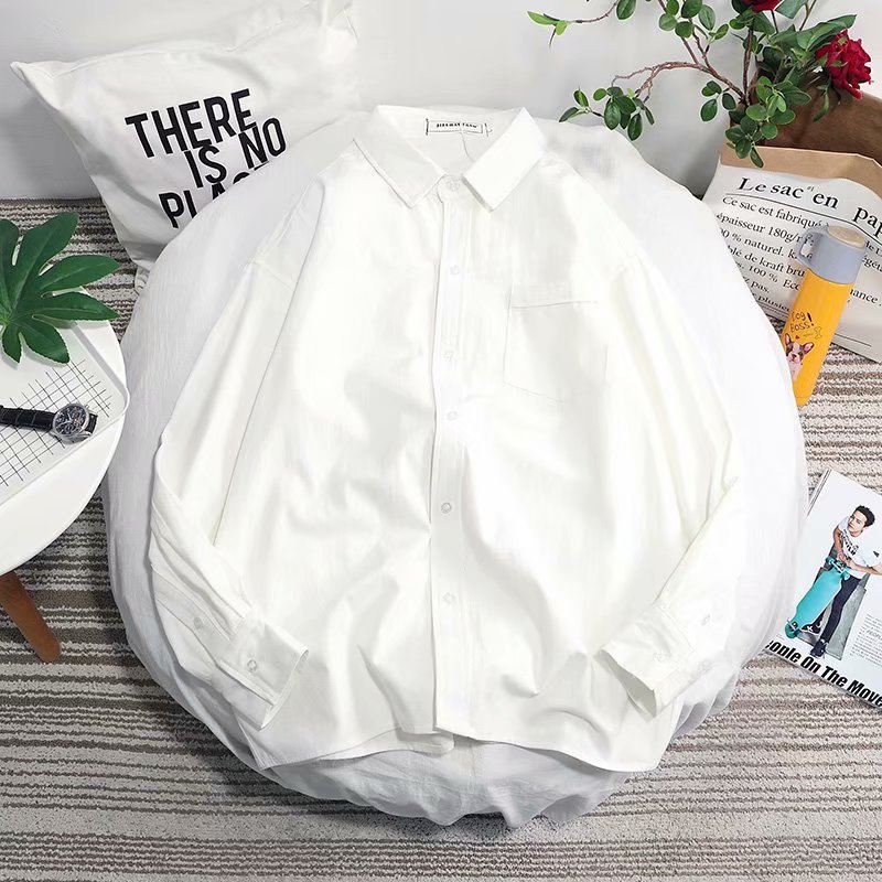 Áo sơ mi tay dài dáng rộng thời trang phong cách hàn quốc cho nam