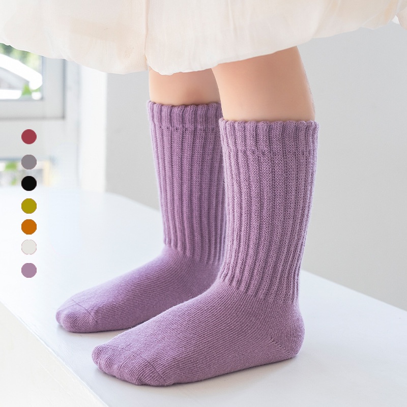 Vớ Cotton Cổ Vừa Không Xương Thời Trang Xuân Thu Cho Bé