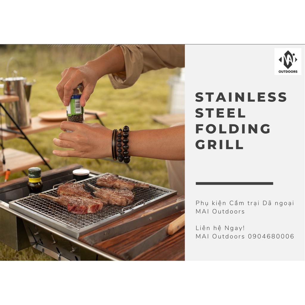 Bếp nướng than hoa gấp gọn Glamping NatureHike NH20CJ006