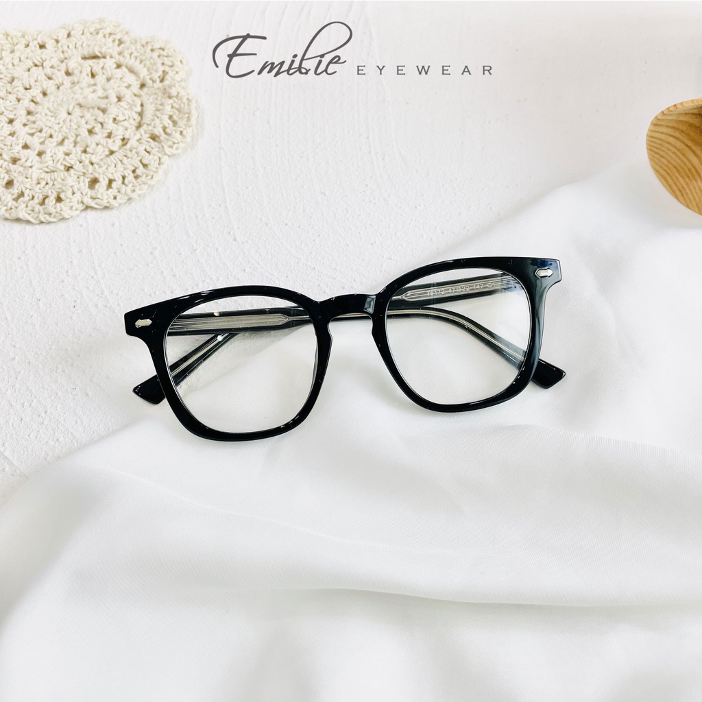 Gọng nhựa vuông bầu cốt kim loại chắc chắn Emilie eyewear phụ kiện thời trang 76172