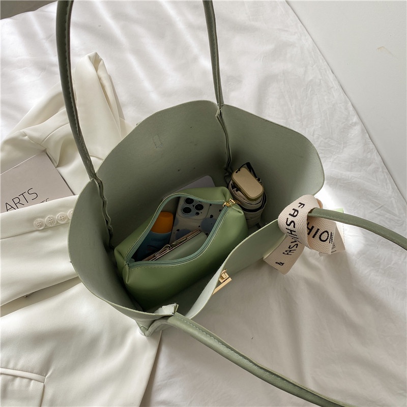 Túi Xách Tote Đeo Vai Sức Chứa Lớn Thời Trang Cổ Điển Cho Nữ