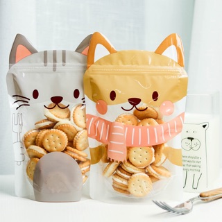 Túi zip mèo cute đựng bánh cookie - kẹo