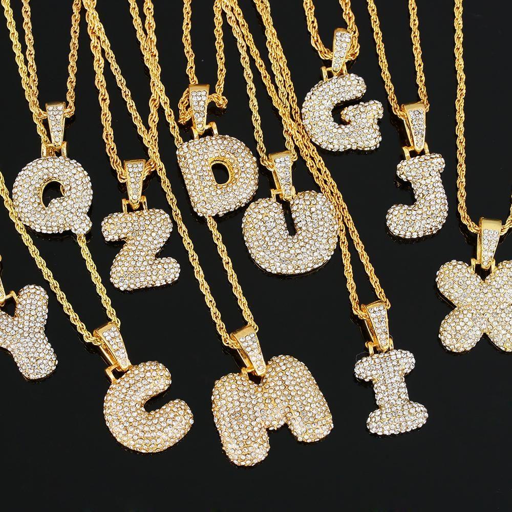 Vòng cổ Mặt Chữ Cái Từ A-Z Phong Cách Hip Hop
