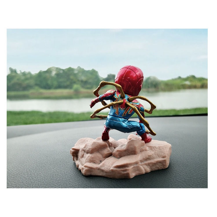 ♛Mô Hình Người Nhện Marvel Bằng Thép Không Gỉ Trang Trí Năm Mới