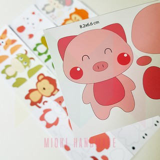 Khuôn, miếng dán, rập (sticker) làm móc khóa vải nỉ