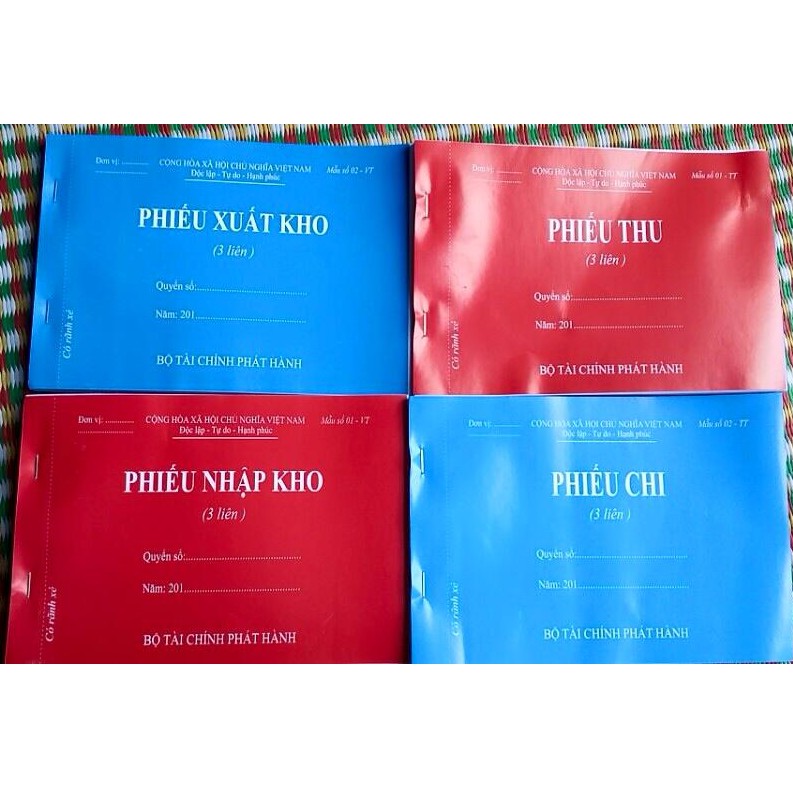 Phiếu thu-chi-nhập-xuất 2,3 liên 100 tờ