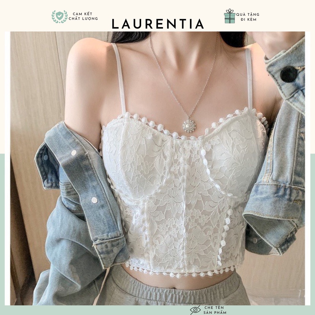 Áo Bra Ren Mềm Dáng Dài Sang Chảnh Cao Cấp Có Đệm Ngực BR1873