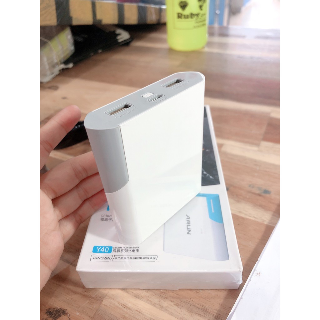 Pin dự phòng Arun 10400mAH - Hàng Chính Hãng