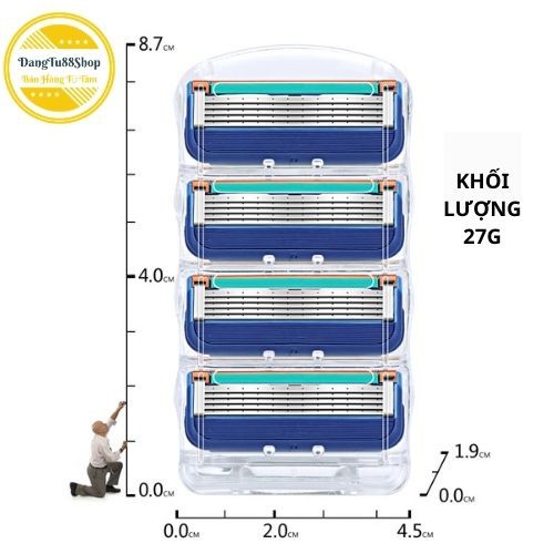 Dao cạo râu Giiulle 5 lưỡi loại tốt- combo linh hoạt[tặng kèm 1tuýp kem cạo]- Đầu thay lắp vừa gillette fusion 5