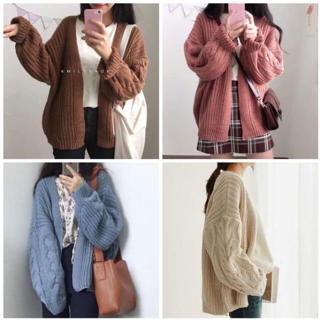 BÁN SỈ ÁO CARDIGAN VẶN THỪNG CHO NỮ