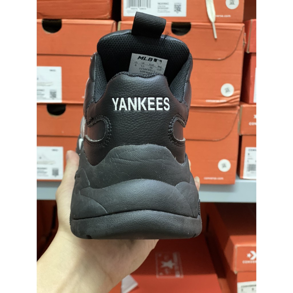 Giày thể thao nam nữ đế cao NY đen chữ trắng,Giày 𝐌𝐋𝐁 Đen NY Trắng
