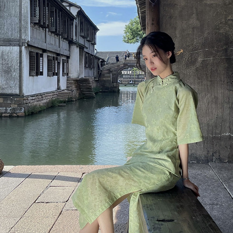 Sườn Xám Cách Tân Thiết Kế Mới Cao Cấp Thời Trang Dành Cho Mùa Hè