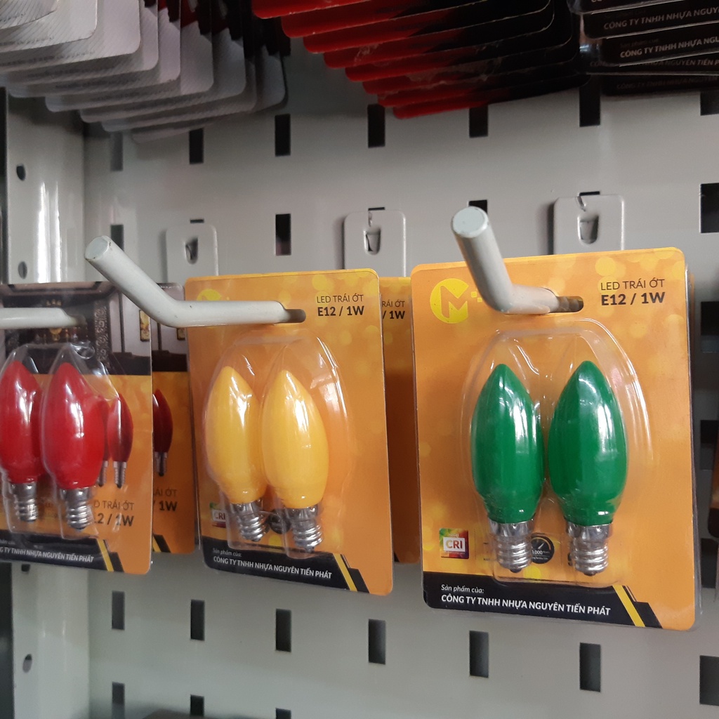 Bóng led ớt màu đỏ, trắng, xanh, vàng, đèn trái ớt trang trí bàn thờ, bóng đèn LED