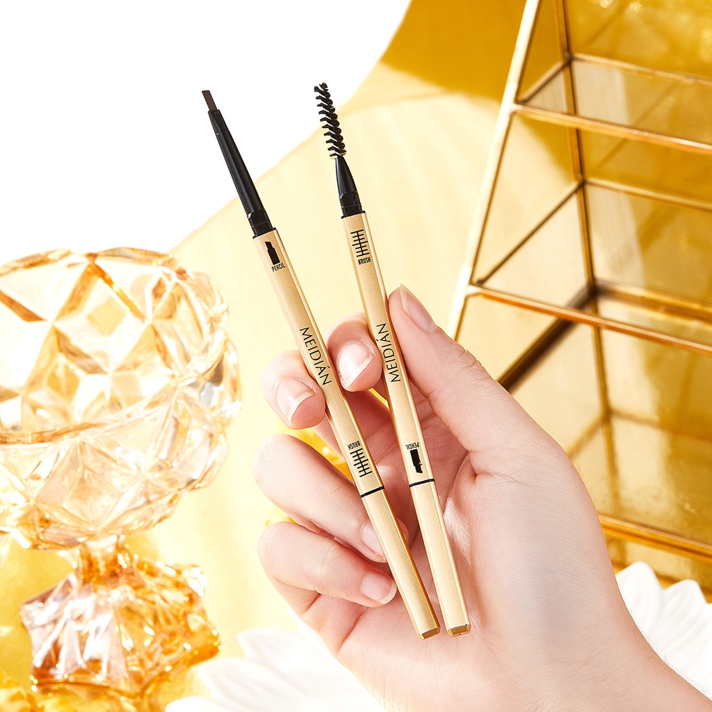 【Từ tp Hồ Chí Minh gửi hàng】chì kẻ mày MEIDIÁN không thấm nước bền màu lâu trôi với 3 màu tùy chọn có đầu chải lông màu tiện dụng