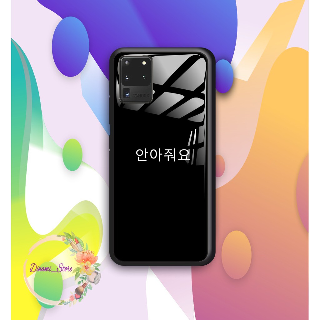 Lưng Ốp Điện Thoại Mặt Kính In Chữ Hàn Quốc Cho Xiaomi Redmi 3 4a 5a 6 6a 7 7a 8 8a Pro 9 9a Note 3 4 5 6 7 8 9 Dst1431
