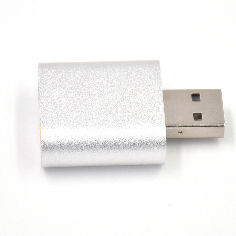 Đầu USB Sound Card 7.1 vỏ nhôm cao cấp âm thanh 3D