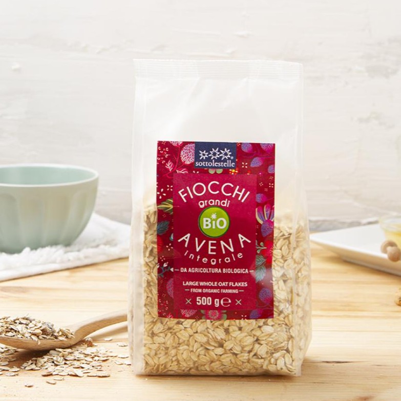 Yến mạch cán dẹp hữu cơ 500g Sottolestelle