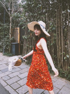 Váy cotton pha lụa