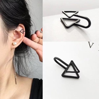 Khuyên kẹp vành tai không cần bấm lỗ, khuyên ear cuff (kẹp đen)
