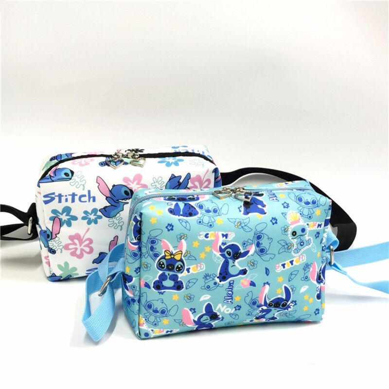 Túi Xách Đeo Vai Bằng Vải Bông Hình Nhân Vật Hoạt Hình Stitch