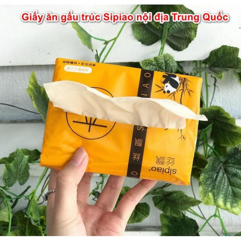 [HOT] Giấy Ăn Gấu Trúc - Giấy Gấu Trúc Sipiao Thùng 30 Gói (1 Gói 300 Tờ) Hàng Nội Địa Trung Quốc