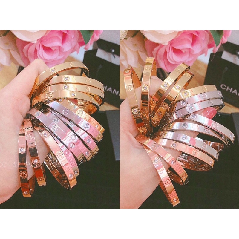 Vòng tay titan thương hiệu cá tính, 2 màu trắng vàng, sử dụng hằng ngày ko đen .PTNACC.