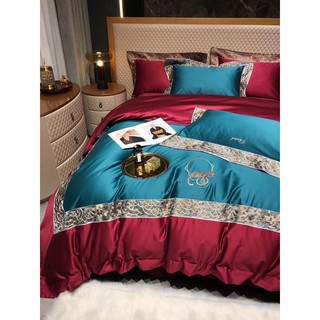Bộ Chăn ga lụa 100s Luxury Lady jaguar đẳng cấp thượng lưu