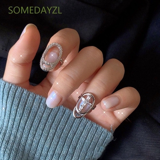 Nhẫn Đính Đá Zircon Quyến Rũ Cho Nữ