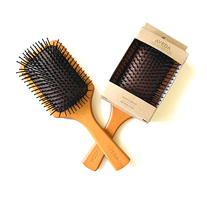 Lược Gỗ Chải Tóc Xoăn Chống Tĩnh Điện Mát Xa Da Đầu aveda