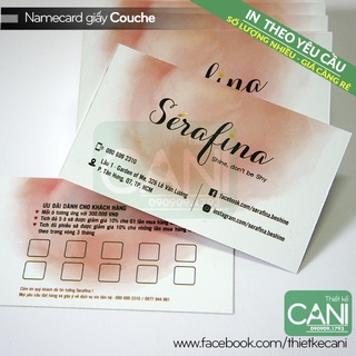 500c Namecard in theo yêu cầu Thẻ tích điểm Thẻ giấy Voucher Card Thank you Phiếu Liệu trình In Nailbox