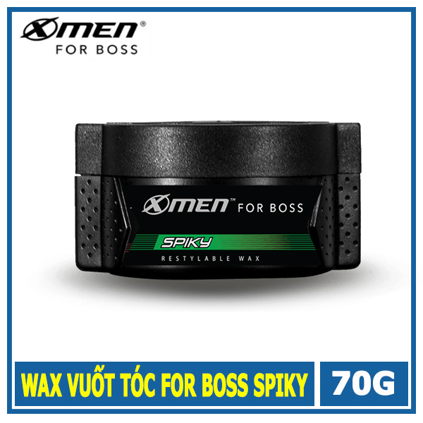 Wax tạo kiểu tóc X-Men for Boss Spiky 70g - Vuốt dựng cá tính và cho hiệu quả giữ nếp đến 8h - NPP LỘC PHÁT