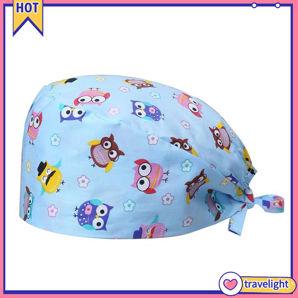 (Hàng Mới Về) Mũ Trùm Đầu Cotton Thấm Hút Mồ Hôi Họa Tiết Hoa Lá / Gấu Dễ Thương Cho Nam Và Nữ