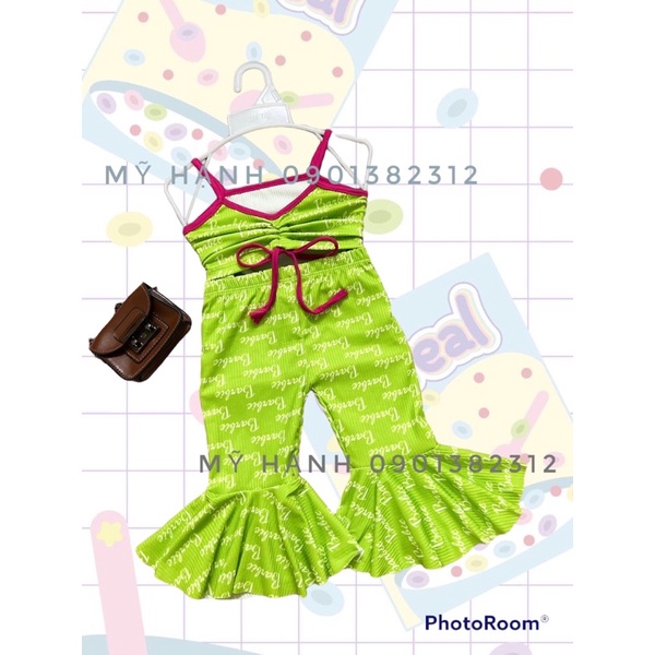 (HÌNH THẬT 100%)SET BỘ BAR.BIE + QUẦN ỐNG LOE CHO BÉ (7-25kg)