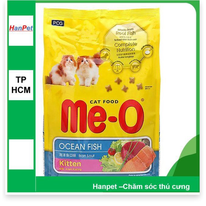 Me-0 kitten gói 1,1kg Thức ăn dạng hạt dành cho mèo dưới 1 năm tuổi vị cá biển