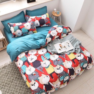 Chăn ga poly chó shiba