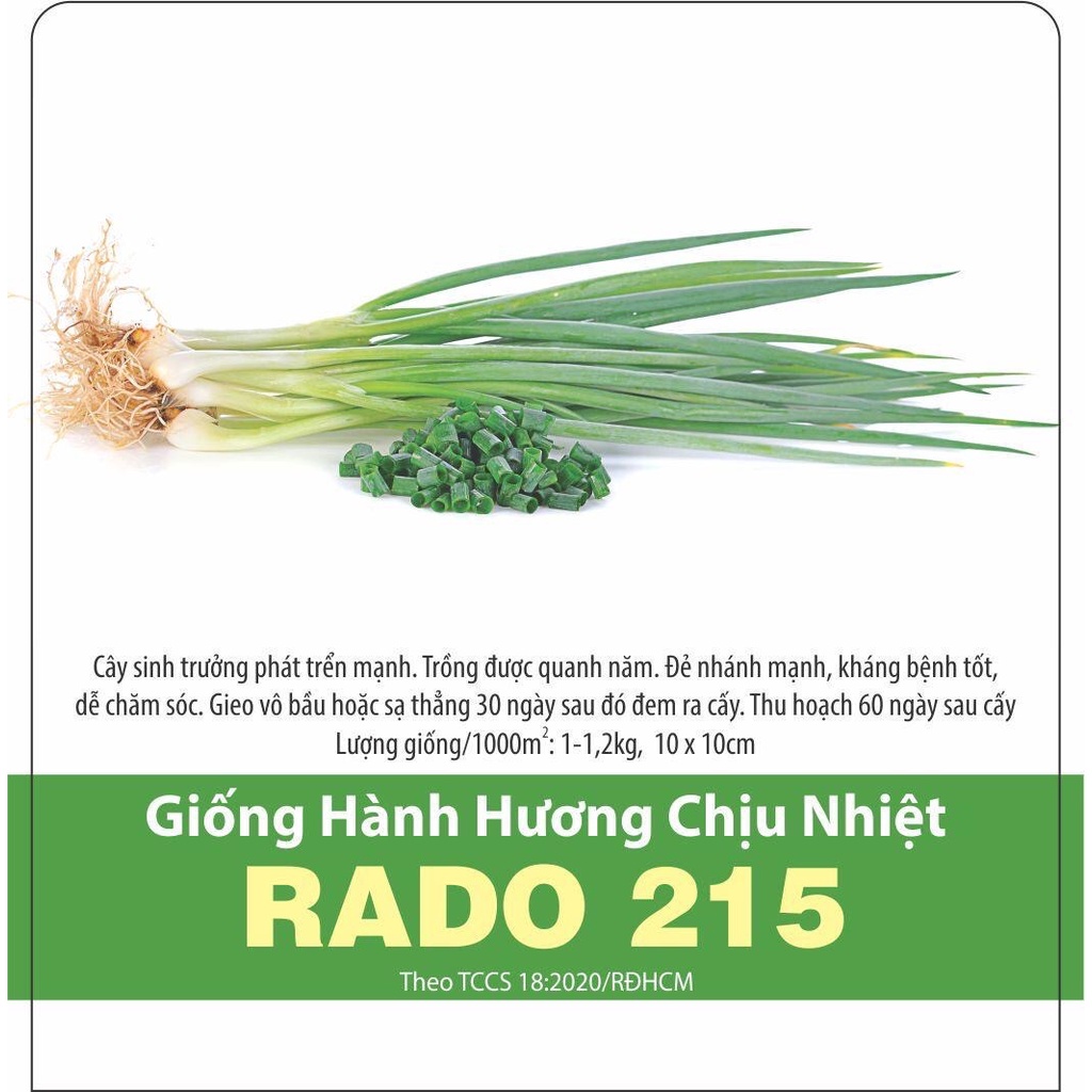 [Seeds] Hạt giống Hành Hương chịu nhiệt, đóng gói 2gr