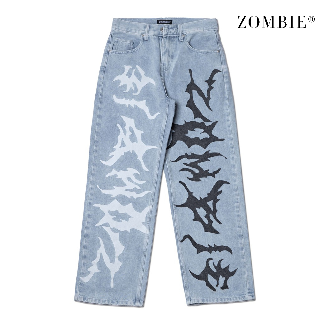 Quần ZOMBIE® Printed Jeans Blue mã 8403