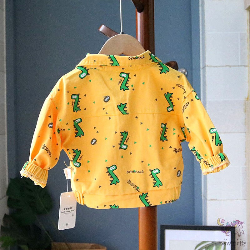 Áo Khoác Hoạ Tiết Khủng Long Hoạt Hình Phong Cách Hàn Quốc Cho Bé