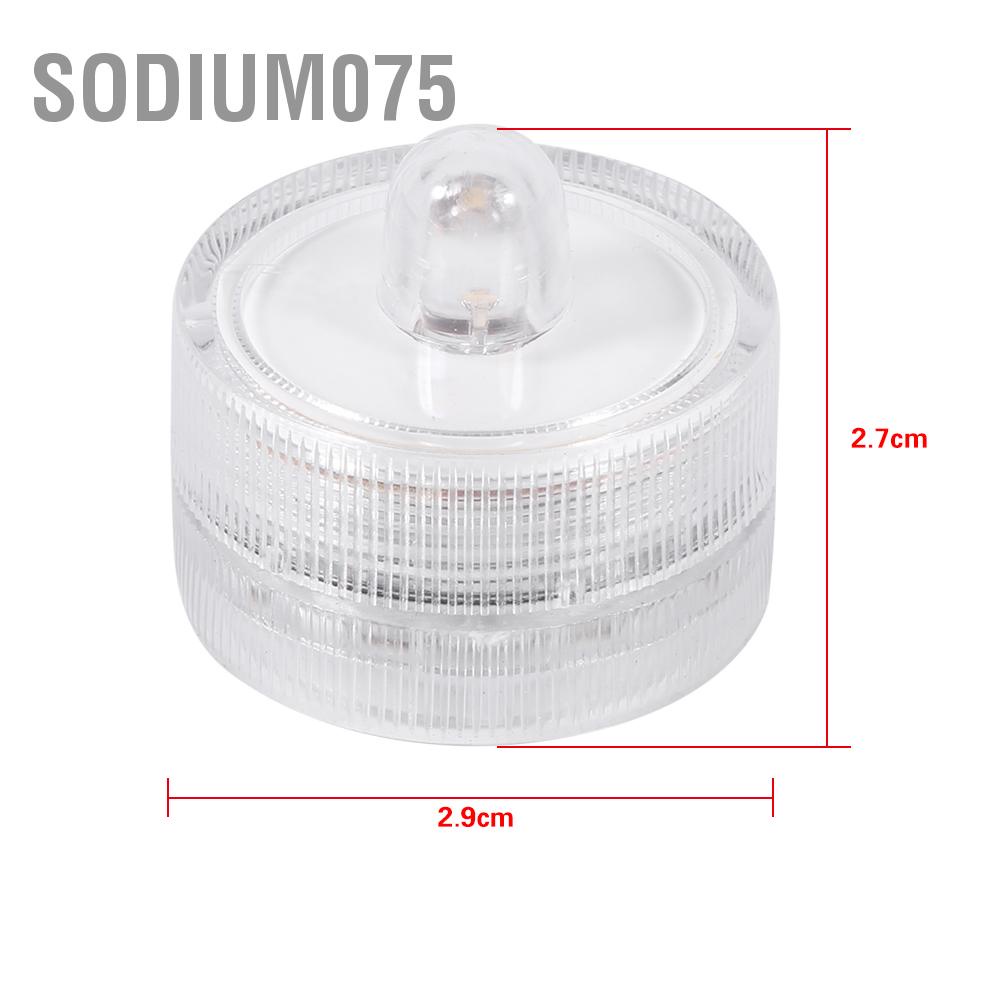 Có thể bán buôn 12 cái LED Chìm không thấm nước Đám cưới Giáng sinh Trang trí nội thất Trà điện tử Đèn ngủ tròn Sodium075 Hàng giao ngay