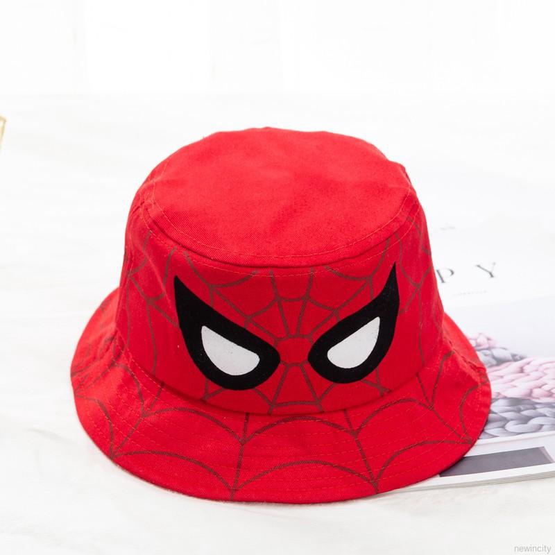 Mũ xô hoạ tiết mặt người nhện thời trang cho bé