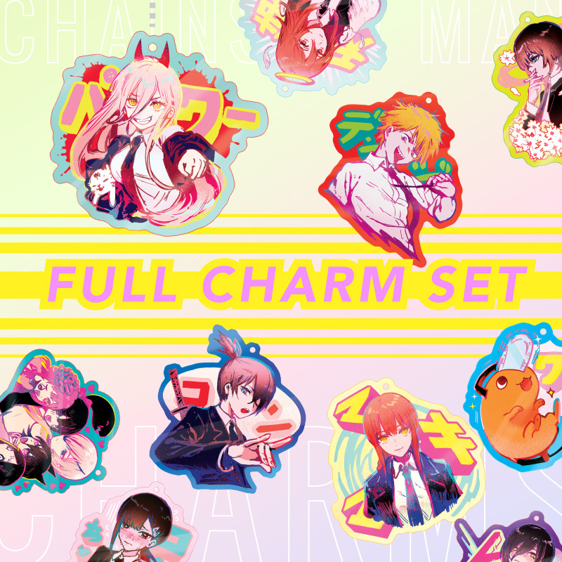 Móc khóa mặt nhân vật anime Chainsaw Man acrylic 6cm