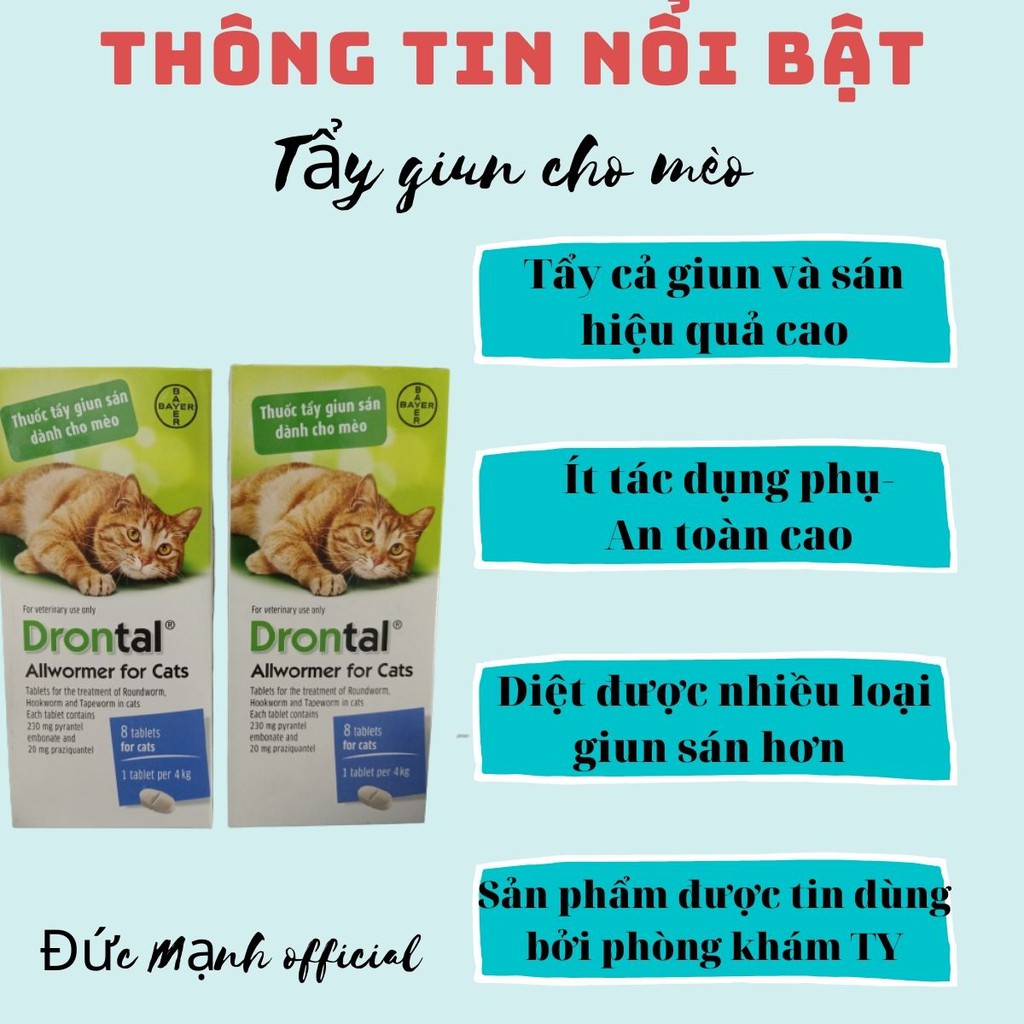 Viên Drontal cho mèo