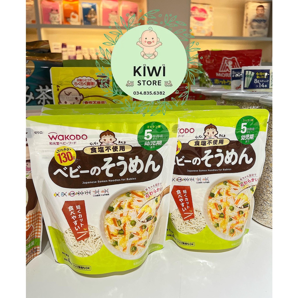 Mì Somen tách muối Wakodo Nhật gói 130gr cho bé ăn dặm