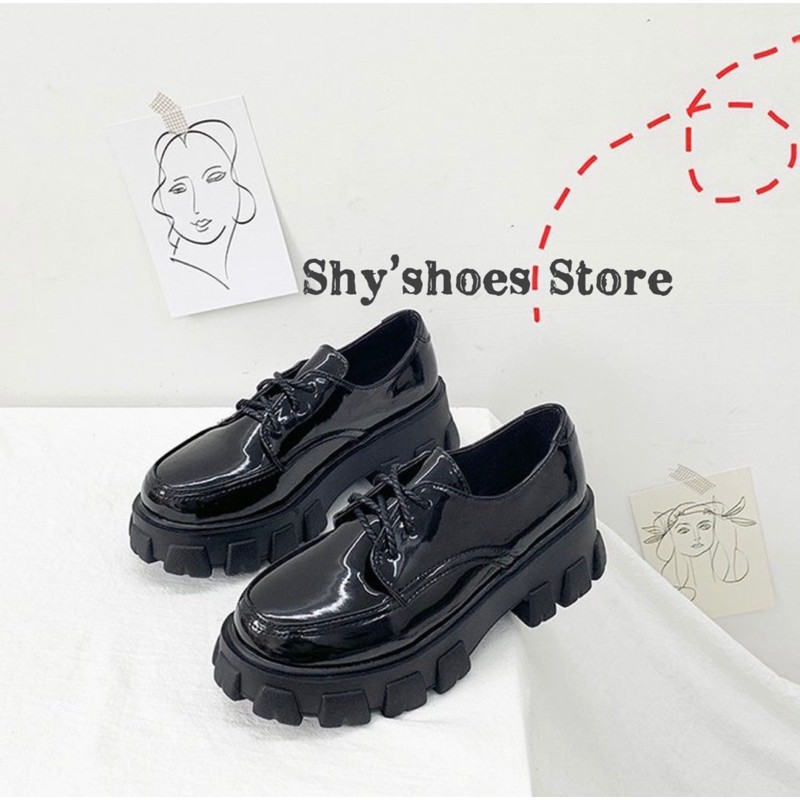 [SẴN 🦄 ẢNH THẬT]🔥 Giày boot oxford cổ thấp cá tính 5cm (bóng, nhám)